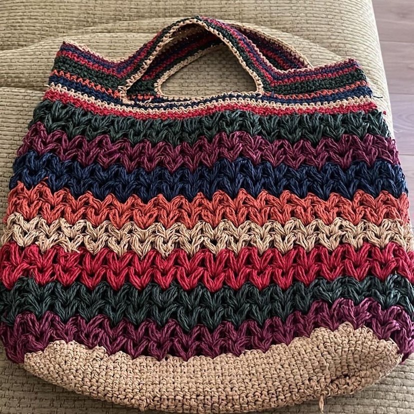Günün indirimi Bohem Çok Renkli Örgü Kadın Çanta - Görsel 4