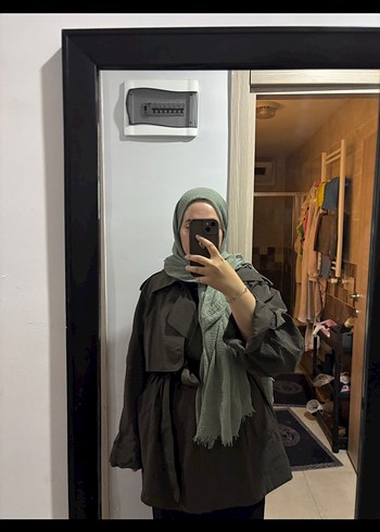xl Beden Manuka Vizon Oversize Kısa Trençkot