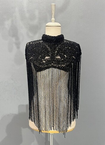 KENZEL İTHAL BONCUK TAŞLI BOLERO PELERİN