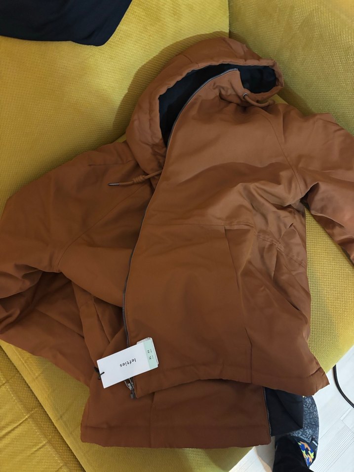 Kahverengi Fermuarlı erkekCeket - Görsel 2