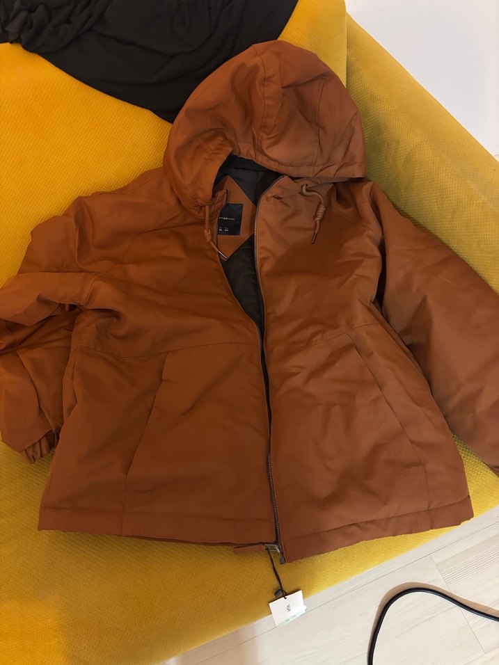 Kahverengi Fermuarlı erkekCeket - Görsel 4