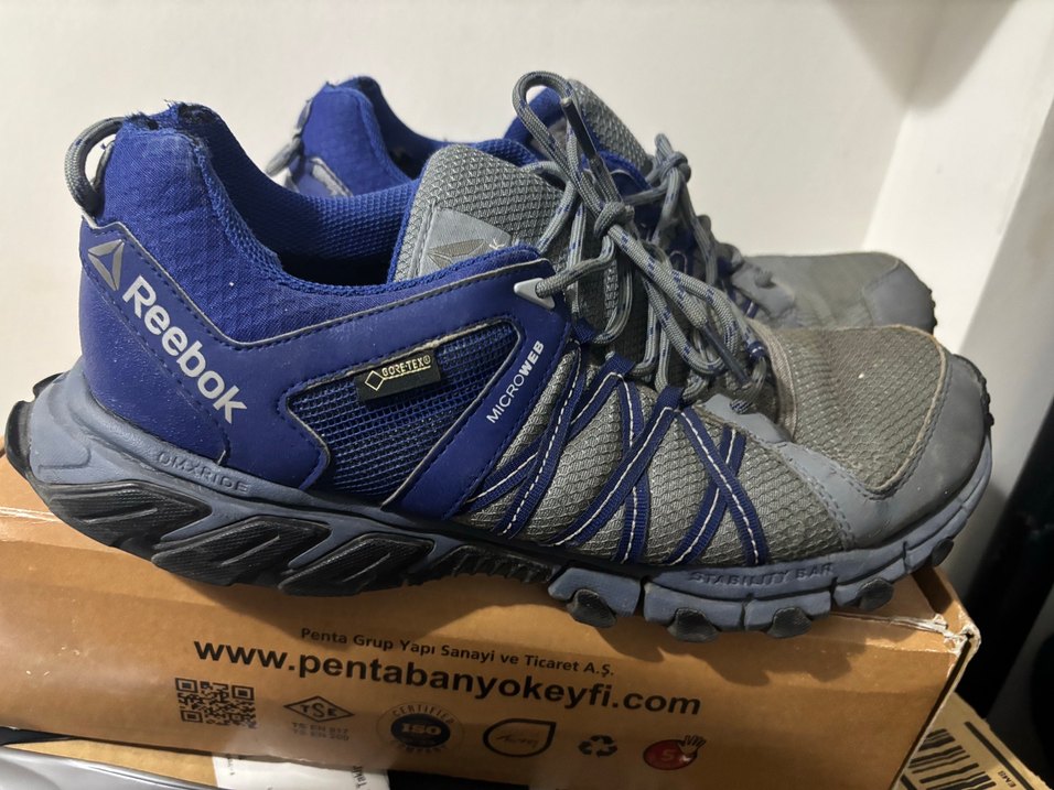 Erkek Mavi Gri Spor Ayakkabı goretex reebok - Görsel 2