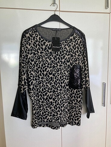 Leopar Desenli Bluz