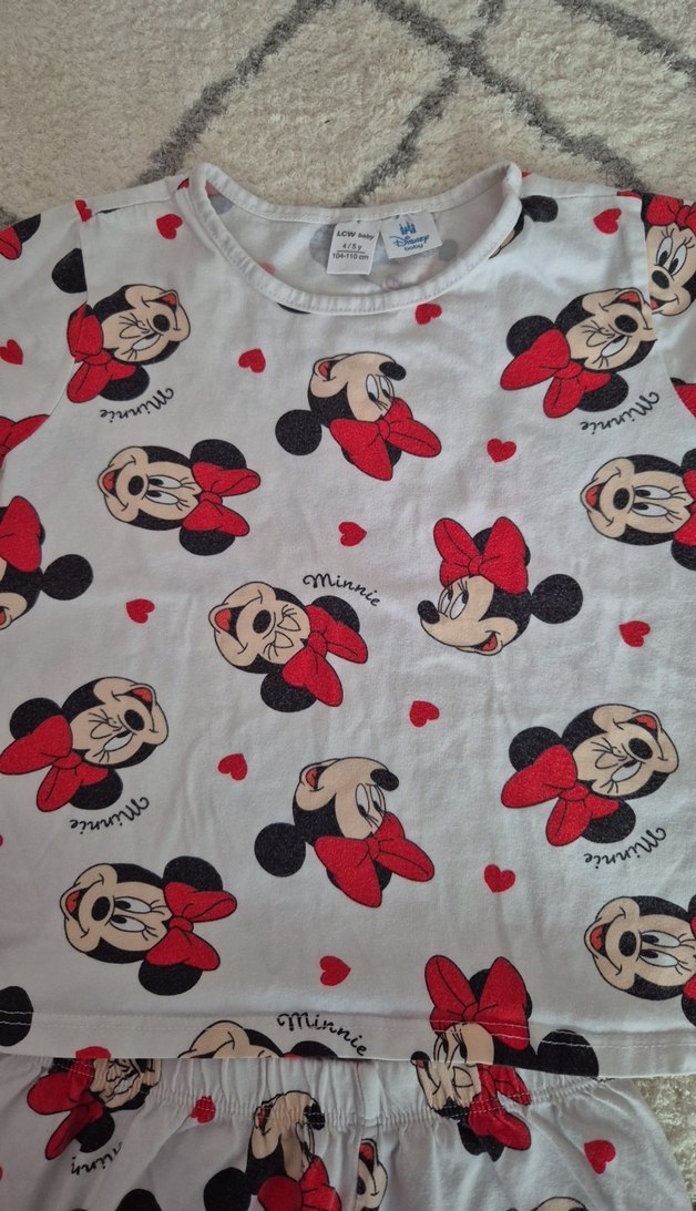 Beyaz Baskılı Kız Çocuk Pijama Takımı - Görsel 2