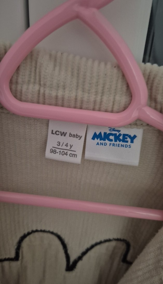 Bej Kız Çocuk Kot Ceket Düğmeli - Görsel 2