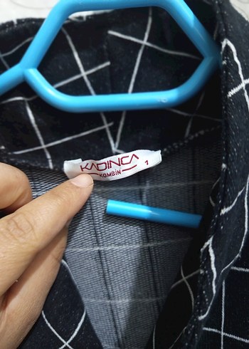 Kemerli Siyah Kareli Uzun Elbise - Görsel 4