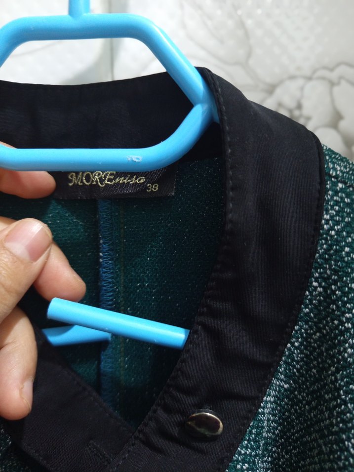 Gri Kadın Uzun Düğmeli Kaban - Görsel 4