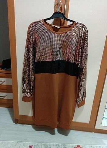 Pul payetli tunik xl beden 