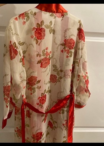 Çiçek Desenli Uzun Bohem Kadın Kimono - Görsel 2