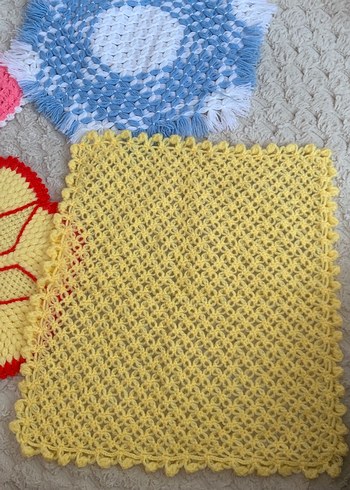 Renkli El Örgüsü Banyo Süngeri Seti - Görsel 3