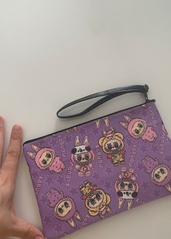 Beden Mor Baskılı Çocuk Clutch Cüzdan