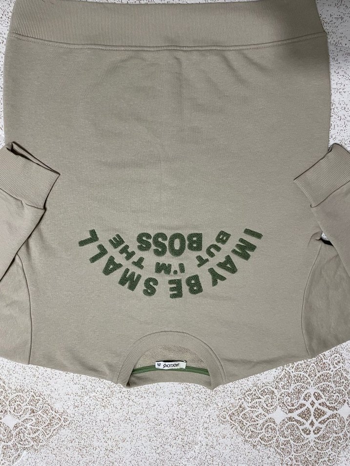 çocuk Bej Pamuklu Fermuarlı Sweatshirt - Görsel 3