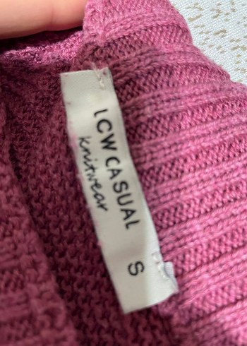 Bordo Boğazlı Örgü Kadın Kazak - Görsel 4