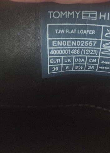 39 Beden Tommy Hilfiger Loafer Ayakkabı 39