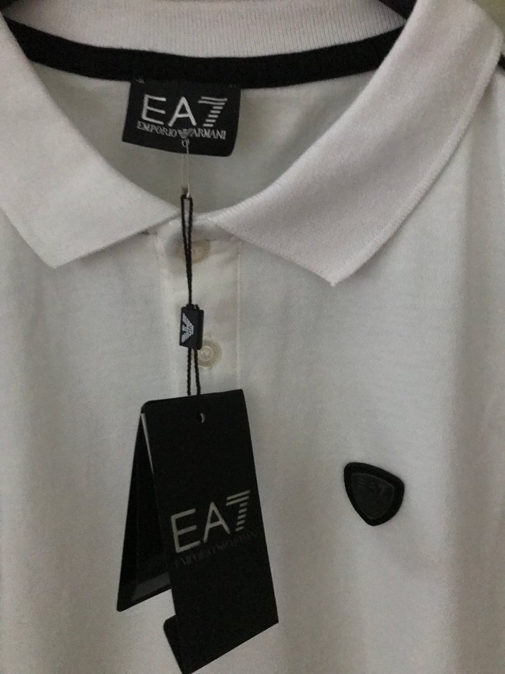 Erkek Beyaz Düğmeli Polo Tişört - Görsel 4