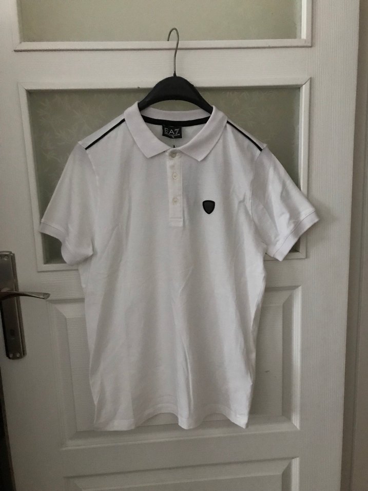 Erkek Beyaz Düğmeli Polo Tişört - Görsel 2