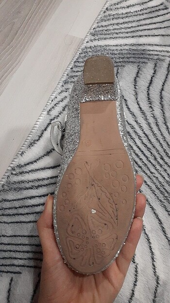 35 Beden gri Renk Lilley sparkle kız cocuk babet