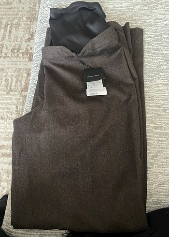 Massimo Dutti Aci Kahve Kumas Pantolon