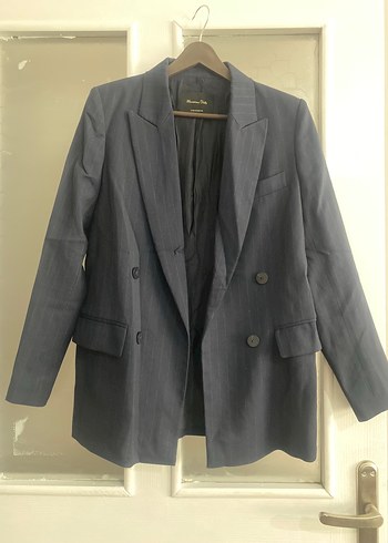 Massimo Dutti Lacivert Blazer Ceket