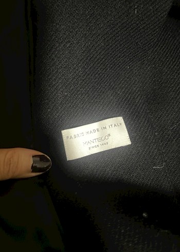 Mango monteco /Siyah Kürklü yün Kaban - Görsel 7