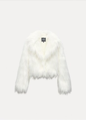 ZARA Beyaz Kürk Detaylı Mont - Görsel 4