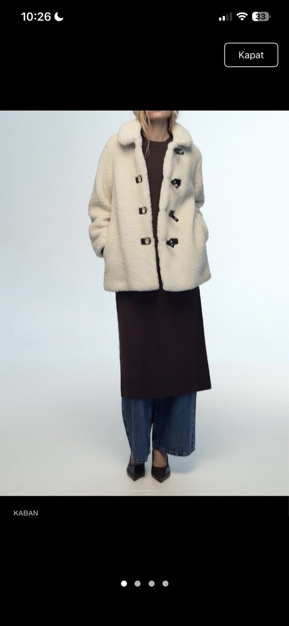 ZARA Pelüş kaban - Görsel 4