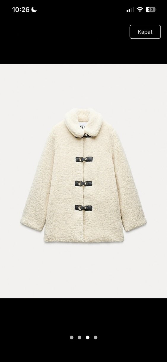 ZARA Pelüş kaban - Görsel 3