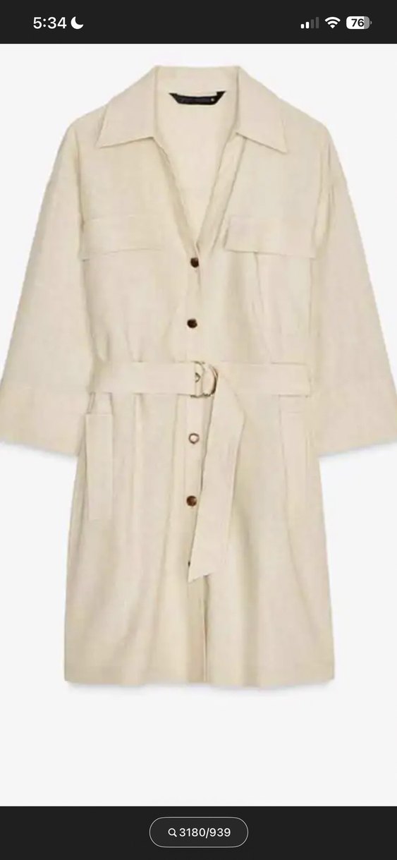 Zara  Keten Elbise - Görsel 3