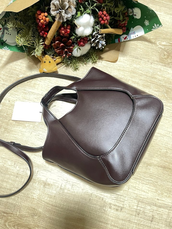 Zara Kahverengi Deri Kadın Çanta - Görsel 2