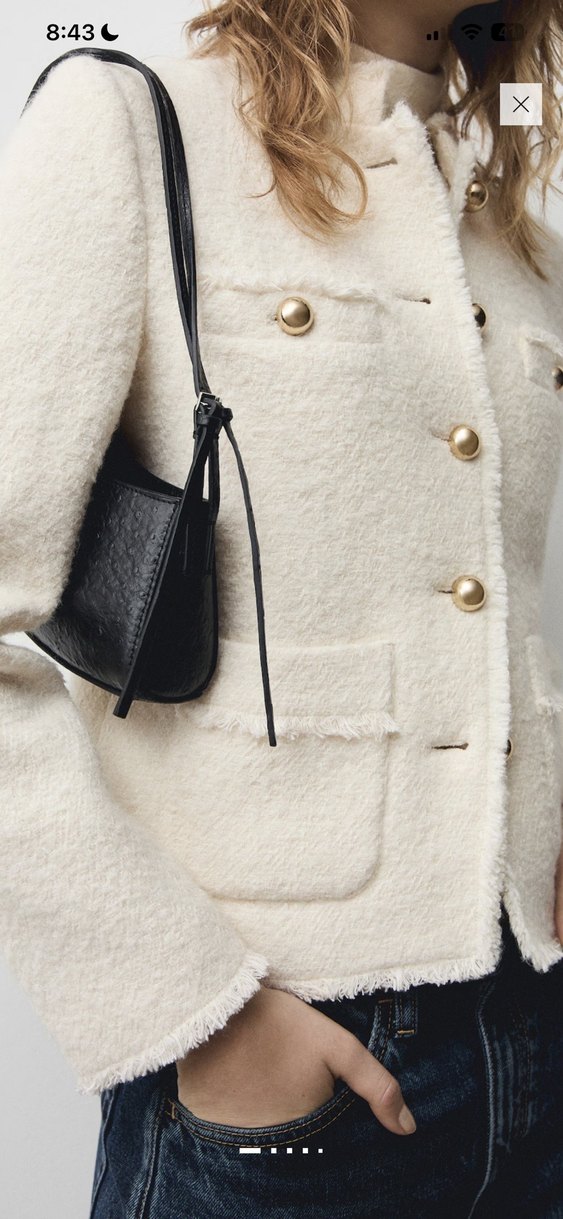 MANGO cepli tüvit ceket - Görsel 5