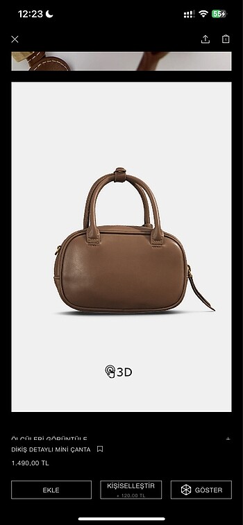Beden Zaranın miu miu model çantası