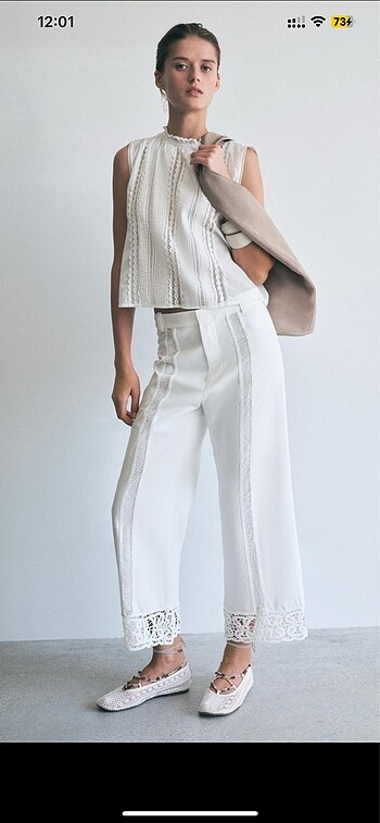 Zara kroşe pantolon