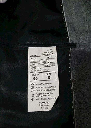 BEYMEN ORJİNAL GRİ KARINCA DESENLİ TAKIM - Görsel 2
