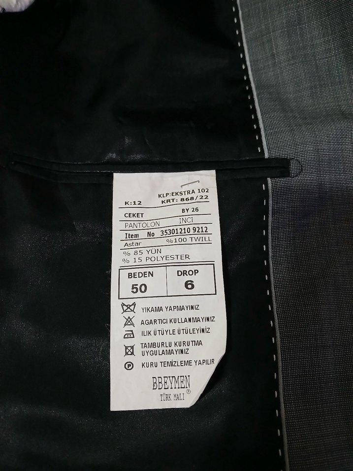 BEYMEN ORJİNAL GRİ KARINCA DESENLİ TAKIM - Görsel 2