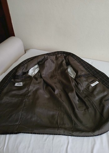 HUGO BOSS ORJİNAL ÇİZGİLİ KAŞMİR YÜN CEKET - Görsel 4