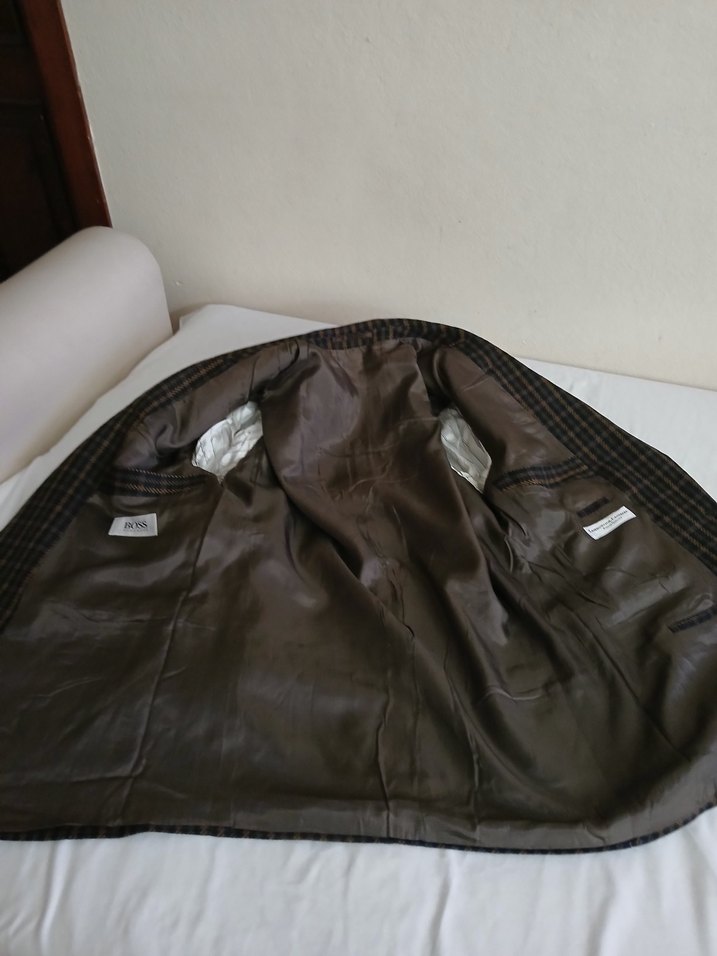 HUGO BOSS ORJİNAL ÇİZGİLİ KAŞMİR YÜN CEKET - Görsel 4