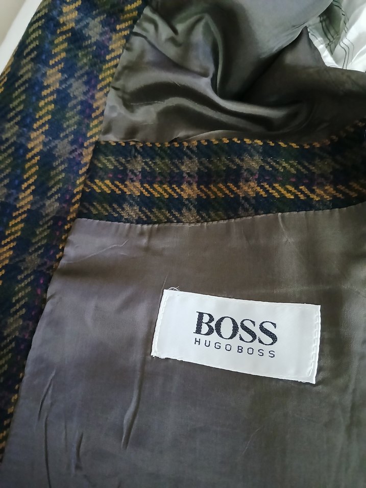 HUGO BOSS ORJİNAL ÇİZGİLİ KAŞMİR YÜN CEKET - Görsel 3