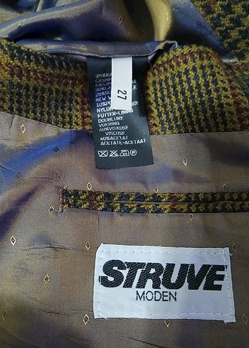 ROBERT RED ORJİNAL AVRUPA EKOSE KAŞMİR CEKET - Görsel 4