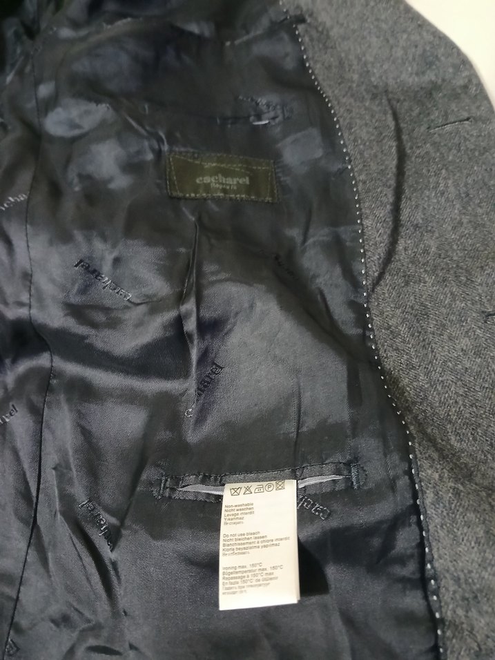 CACHAREL ORJİNAL KAŞMİR BALIK SIRTI CEKET - Görsel 3