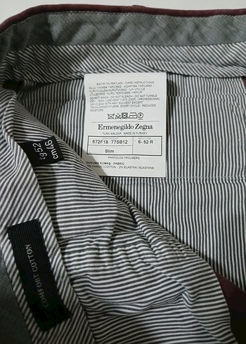ERMENEGİLDO ZEGNA ORJİNAL KANVAS PANTOLON - Görsel 5