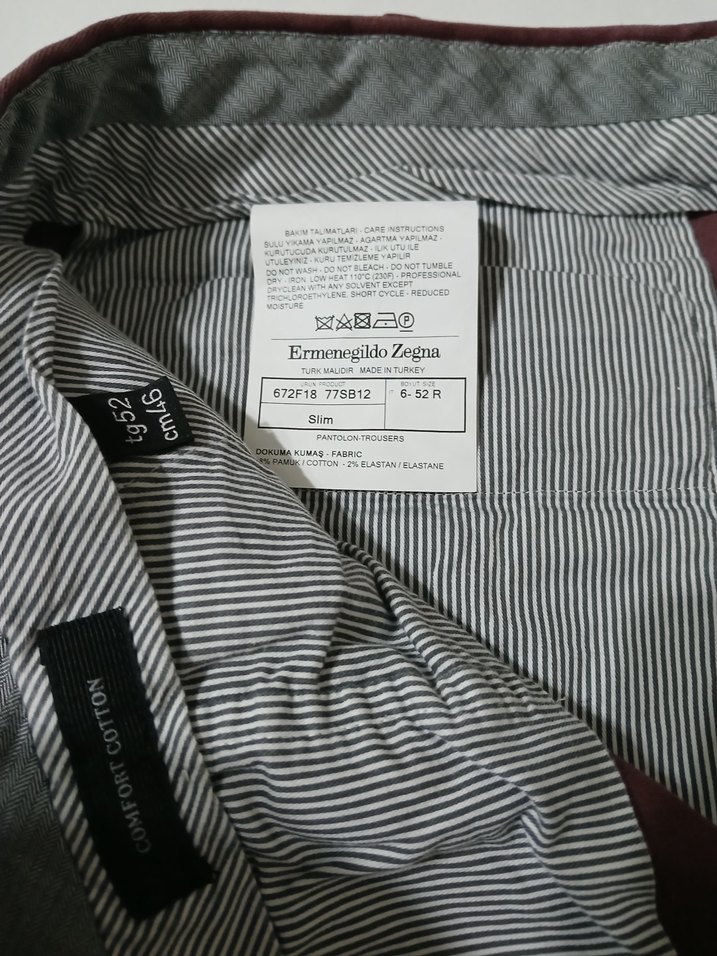 ERMENEGİLDO ZEGNA ORJİNAL KANVAS PANTOLON - Görsel 5