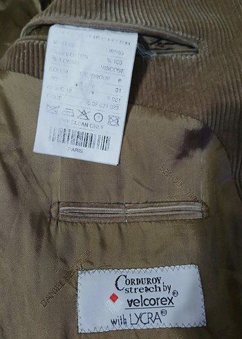 DANİEL HECTER PARİS ORJİNAL KADİFE CEKET - Görsel 3