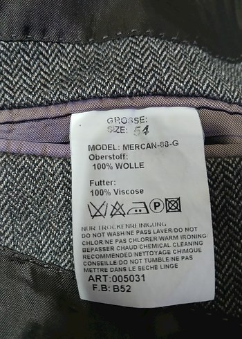 MİLANO İTALY UOMO ORJİNAL BALIK SIRTI DESENLİ - Görsel 2