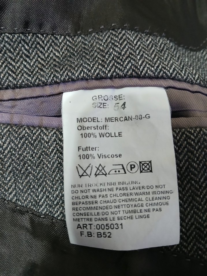 MİLANO İTALY UOMO ORJİNAL BALIK SIRTI DESENLİ - Görsel 2