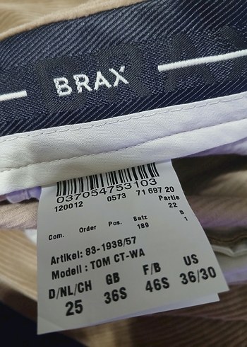 l Beden BRAX ORJİNAL ALMAN YÜKSEK BEL KADİFE PANTOLON