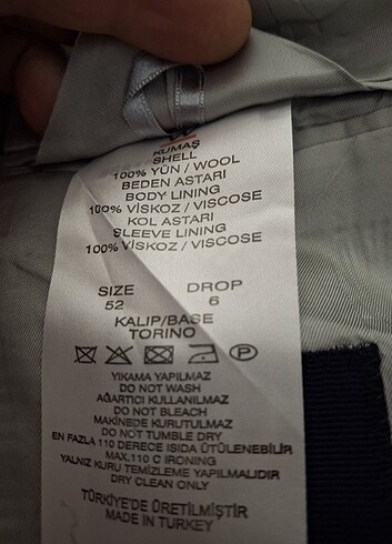 52 Beden W COLLECTİON ORJİNAL ÇİZGİLİ TAKIM ELBİSE 