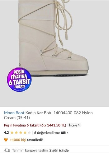 Moon Boot  Krem Kar Botu