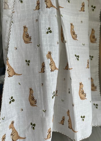 Nakışlı Pamuklu Bebek Battaniyesi - Görsel 2