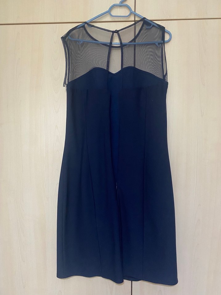 Lacivert kısa abiye - Görsel 3