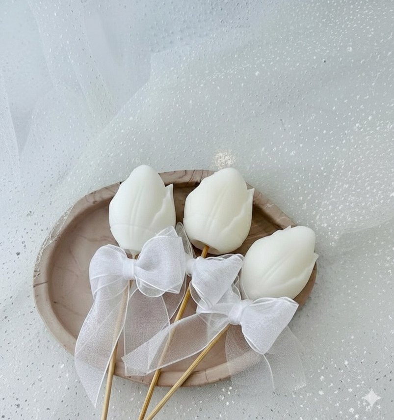 Beyaz Bohem Düğün Aksesuarı Kurdeleli - Görsel 2